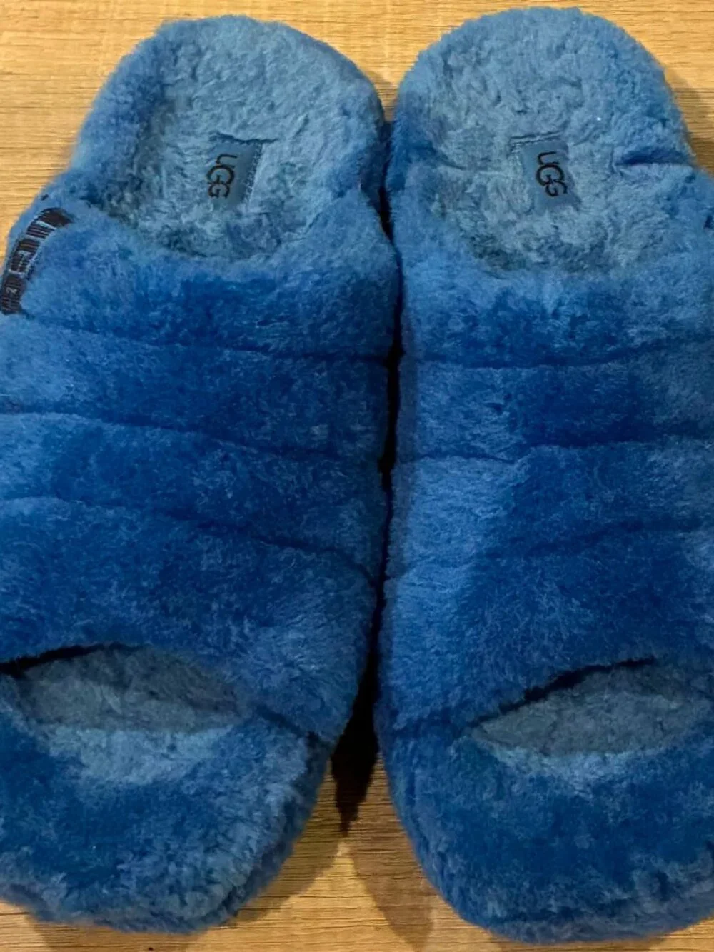 UGG Men's Fluff You Slipper size 12 Classic Blue EUC